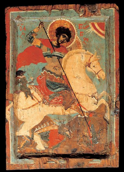 Saint George the Dragon-Slayer on Horseback by Macedonian workshop